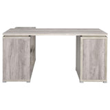 Yvette Gray Driftwood L-shape Office Desk by Coaster at Eve Furniture