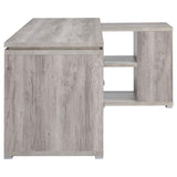 Yvette Gray Driftwood L-shape Office Desk by Coaster at Eve Furniture