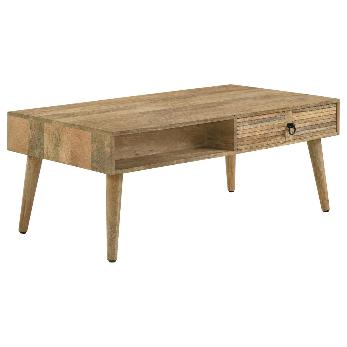 Zabel Natural Rectangular 1-Drawer Coffee Table