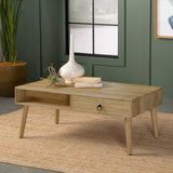 Zabel Natural Rectangular 1-Drawer Coffee Table