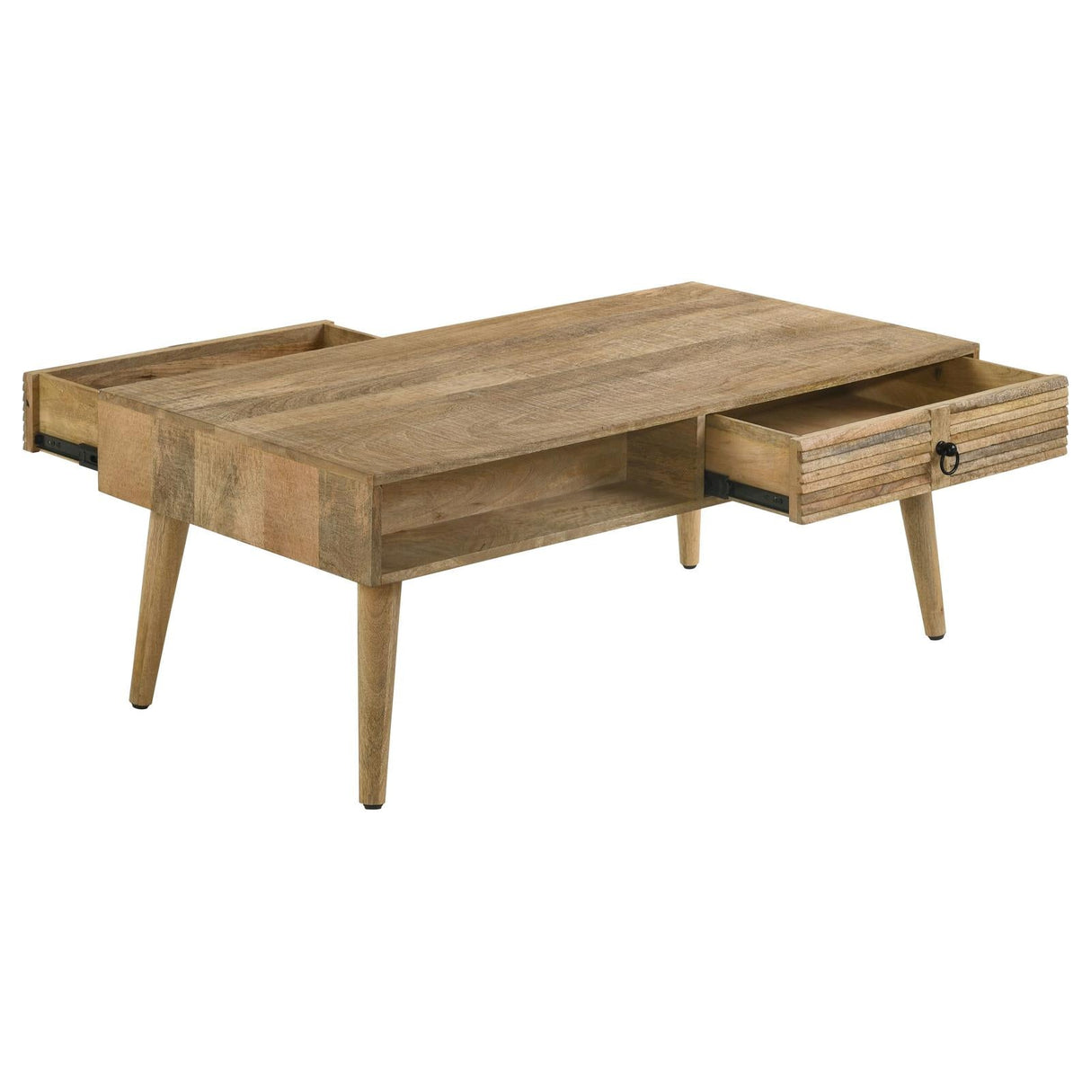 Zabel Natural Rectangular 1-Drawer Coffee Table