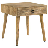 Zabel Square 1-Drawer End Table Natural