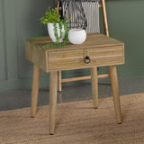 Zabel Square 1-Drawer End Table Natural