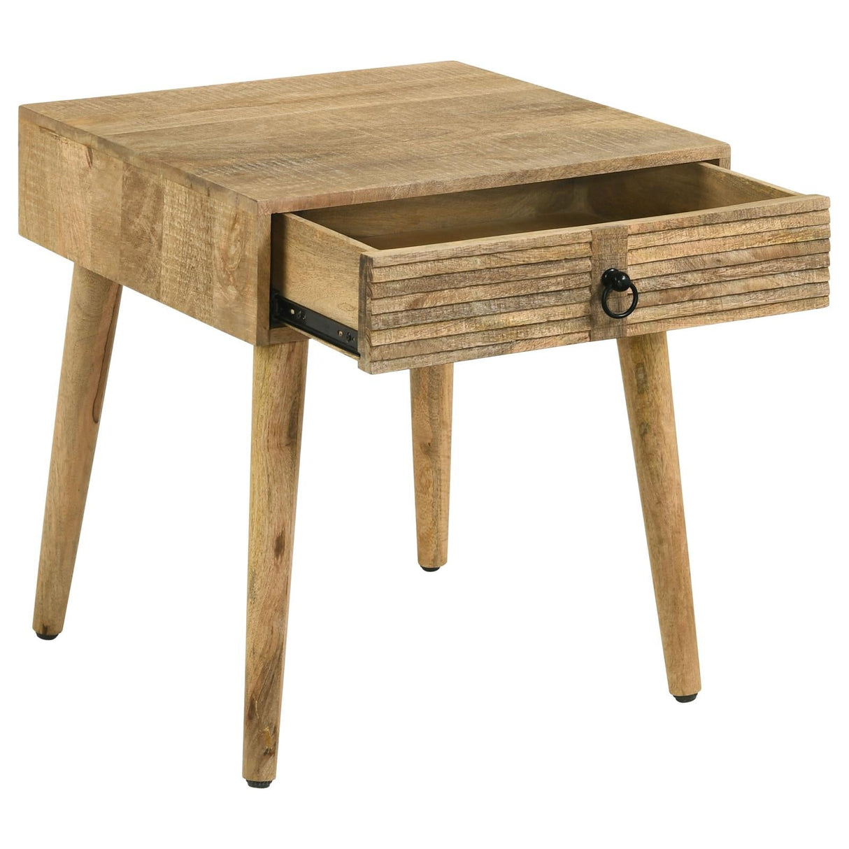 Zabel Square 1-Drawer End Table Natural