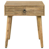 Zabel Square 1-Drawer End Table Natural