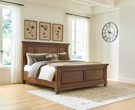 Zackaryn Warm Brown California King Panel Bed by Ashley at Eve Furniture