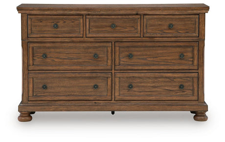 Zackaryn Warm Brown Dresser by Ashley at Eve Furniture