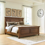 Zackaryn Warm Brown King Panel Bed by Ashley at Eve Furniture
