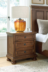Zackaryn Warm Brown Nightstand by Ashley at Eve Furniture