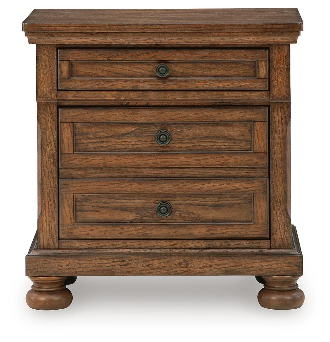 Zackaryn Warm Brown Nightstand by Ashley at Eve Furniture