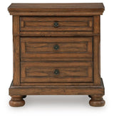 Zackaryn Warm Brown Nightstand by Ashley at Eve Furniture