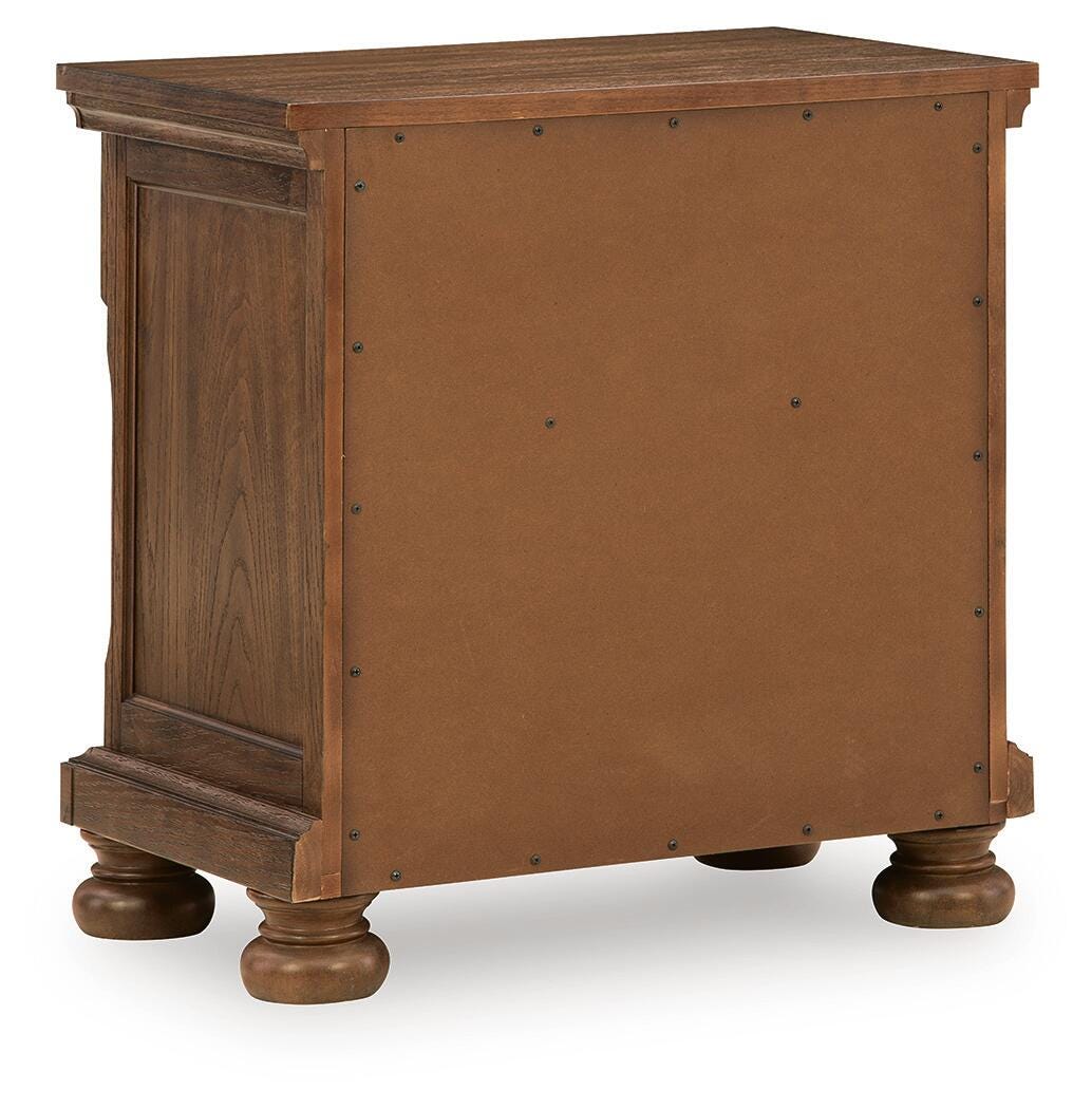 Zackaryn Warm Brown Nightstand by Ashley at Eve Furniture