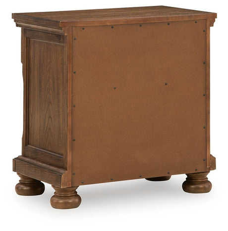 Zackaryn Warm Brown Nightstand by Ashley at Eve Furniture