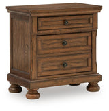 Zackaryn Warm Brown Nightstand by Ashley at Eve Furniture