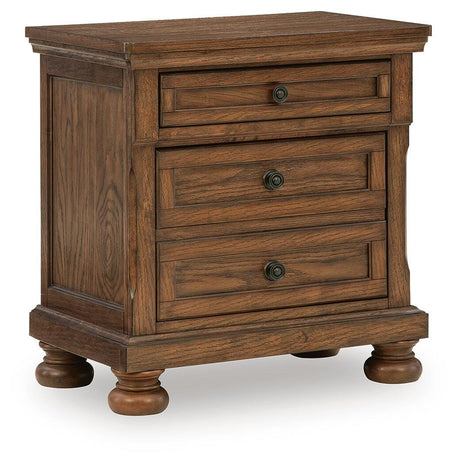 Zackaryn Warm Brown Nightstand by Ashley at Eve Furniture