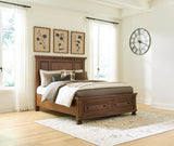 Zackaryn Warm Brown Queen Panel Storage Bed by Ashley at Eve Furniture