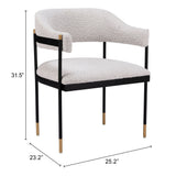 Zadar Dining Chair Misty Gray by Zuomod at Eve Furniture