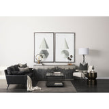 Zadie Light Gray and Dark Gray Fabric Color Blocked Decorative Pillow Cover by Mercana at Eve Furniture
