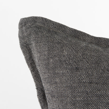 Zadie Light Gray and Dark Gray Fabric Color Blocked Decorative Pillow Cover by Mercana at Eve Furniture