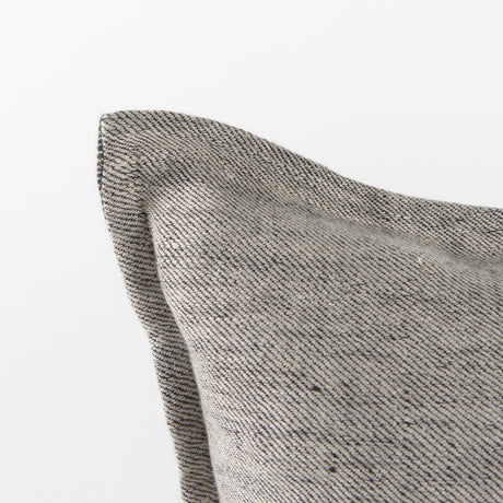 Zadie Light Gray and Dark Gray Fabric Color Blocked Decorative Pillow Cover by Mercana at Eve Furniture