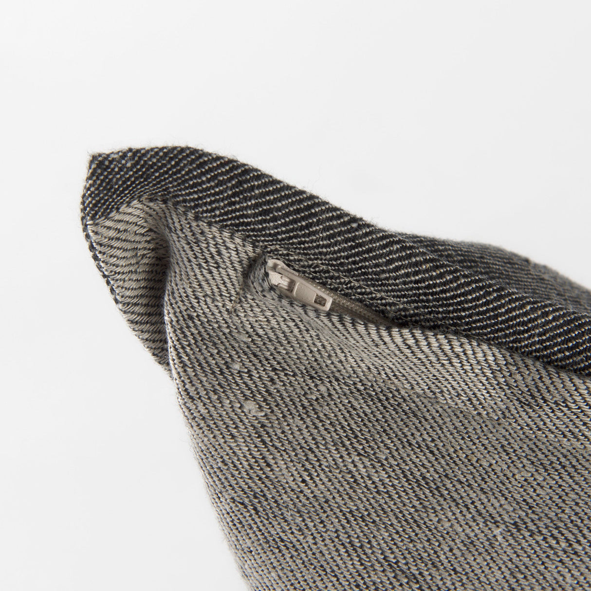 Zadie Light Gray and Dark Gray Fabric Color Blocked Decorative Pillow Cover by Mercana at Eve Furniture
