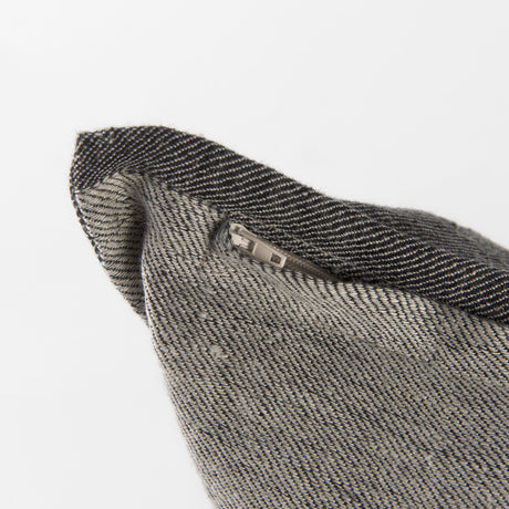 Zadie Light Gray and Dark Gray Fabric Color Blocked Decorative Pillow Cover by Mercana at Eve Furniture