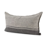Zadie Light Gray and Dark Gray Fabric Color Blocked Decorative Pillow Cover by Mercana at Eve Furniture