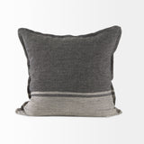 Zadie Light/Dark Gray Fabric Color Blocked Pillow Cover w/Non Allergen FIller, Set of 2 by Mercana at Eve Furniture