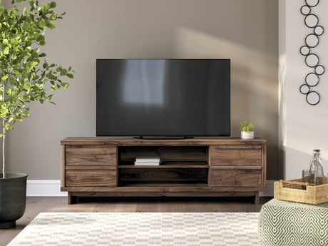 Zadilyn Brown 72" TV Stand by Ashley at Eve Furniture