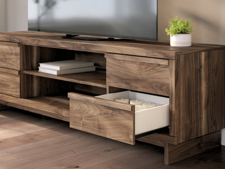 Zadilyn Brown 72" TV Stand by Ashley at Eve Furniture