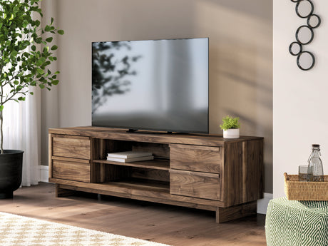 Zadilyn Brown 72" TV Stand by Ashley at Eve Furniture