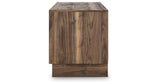 Zadilyn Brown 72" TV Stand with Electric Fireplace by Ashley at Eve Furniture