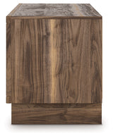 Zadilyn Brown 72" TV Stand with Electric Fireplace by Ashley at Eve Furniture