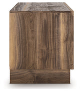 Zadilyn Brown 72" TV Stand with Electric Fireplace by Ashley at Eve Furniture