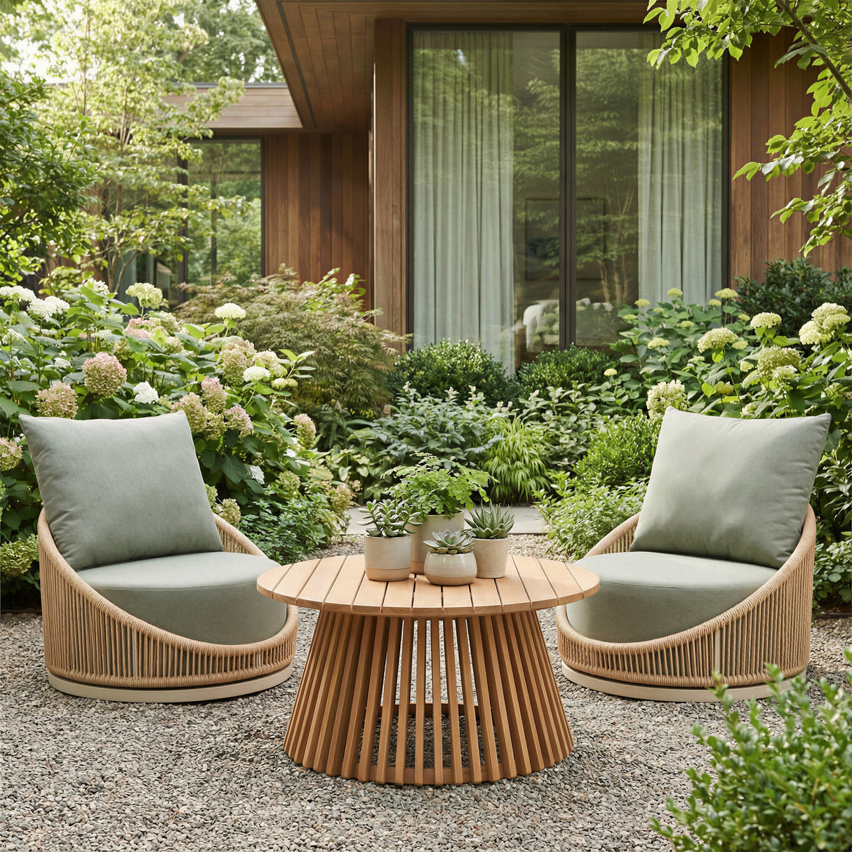 Zahara Natural Outdoor Coffee Table by Zuomod at Eve Furniture
