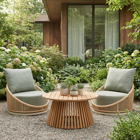 Zahara Natural Outdoor Coffee Table by Zuomod at Eve Furniture