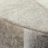 Zahavi 36" Gray Hair-On-hide W/Metal Base Ottoman by Mercana at Eve Furniture