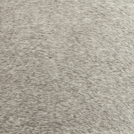 Zahavi Gray Hair-On-hide W/Metal Base Ottoman by Mercana at Eve Furniture
