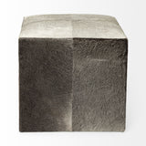 Zahavi I 20" Grey-toned hair-on-hide ottoman by Mercana at Eve Furniture