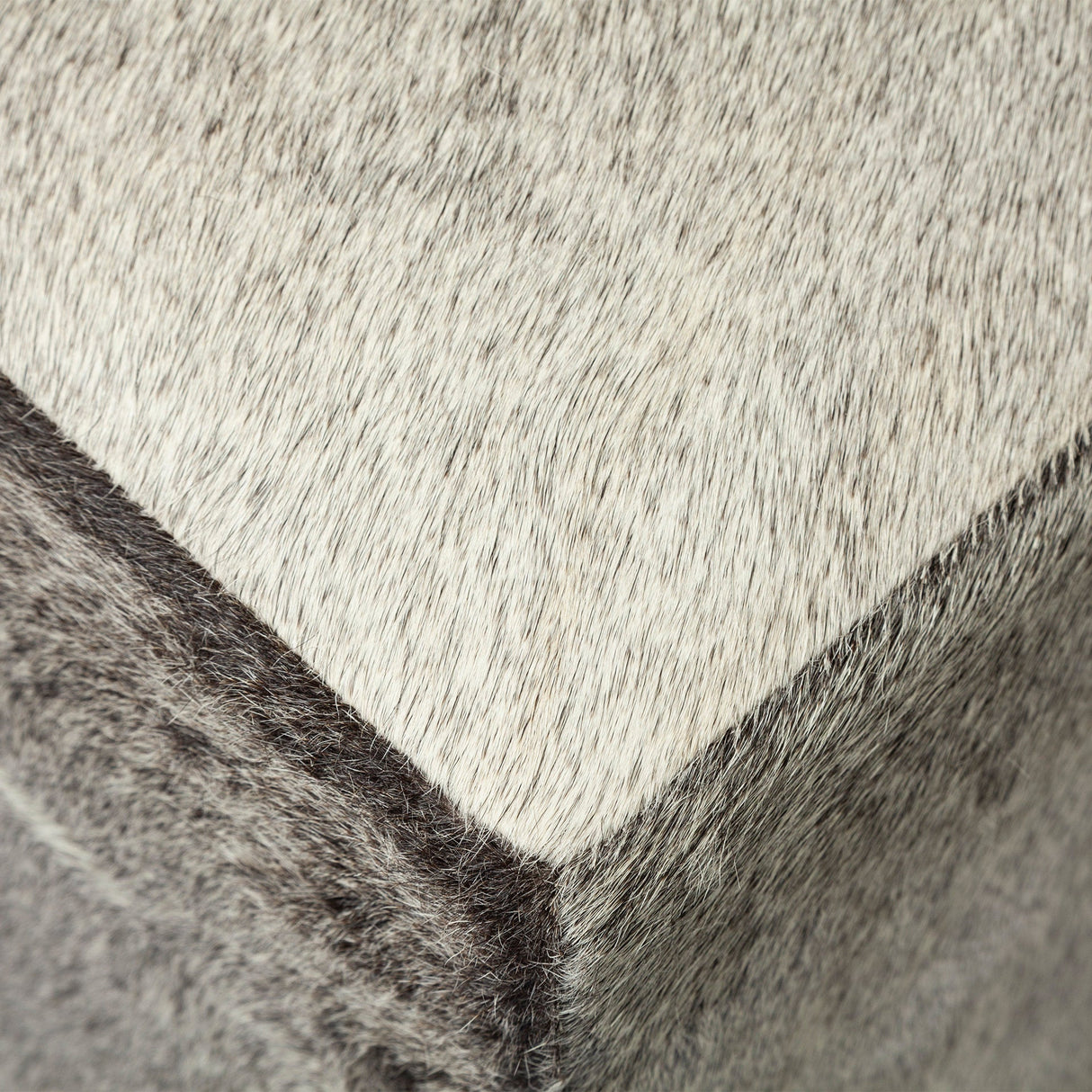 Zahavi I 20" Grey-toned hair-on-hide ottoman by Mercana at Eve Furniture