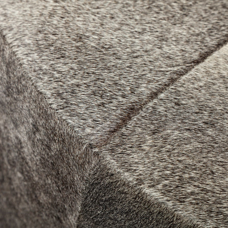 Zahavi I grey-toned hair-on-hide ottoman by Mercana at Eve Furniture