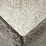 Zahavi I Grey-toned hair-on-hide ottoman by Mercana at Eve Furniture