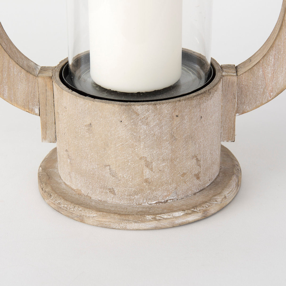 Zain II Large Brown Wooden Vintage Inspired Candle Holder Lantern by Mercana at Eve Furniture