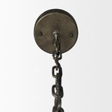 Zaio Weathered Antique Gold Metal Caged Bulb Pendant Light by Mercana at Eve Furniture