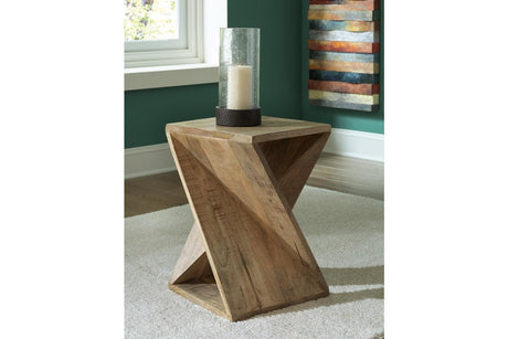 Zalemont Distressed Brown Accent Table by Ashley at Eve Furniture