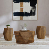 Zalika Natural 3-Piece Solid Wood Coffee and End Table Set by Coaster at Eve Furniture