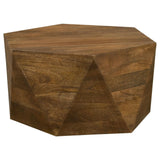 Zalika Natural Hexagonal Coffee Table by Coaster at Eve Furniture