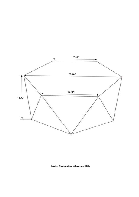 Zalika Natural Hexagonal Coffee Table by Coaster at Eve Furniture