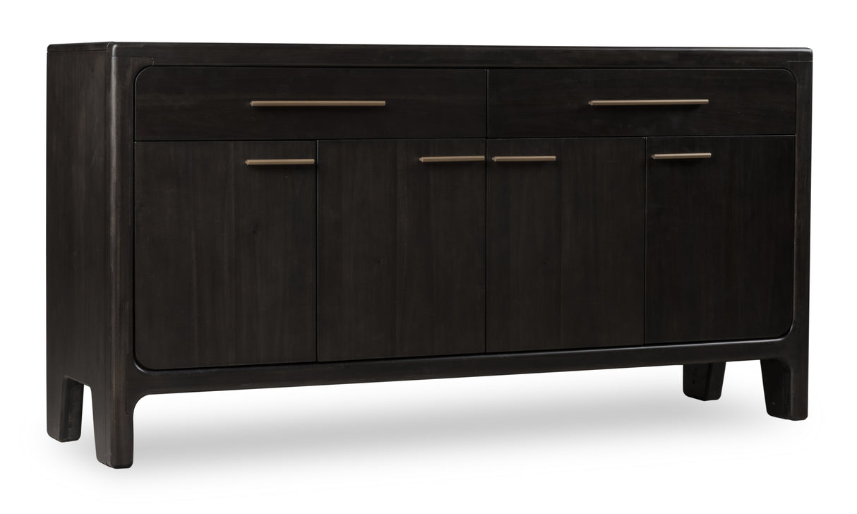 Zamba Four Door Two Drawer Acacia Wood Sideboard in Jaguar by Modus Furniture at Eve Furniture