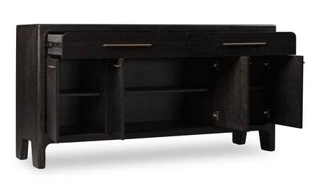 Zamba Four Door Two Drawer Acacia Wood Sideboard in Jaguar by Modus Furniture at Eve Furniture
